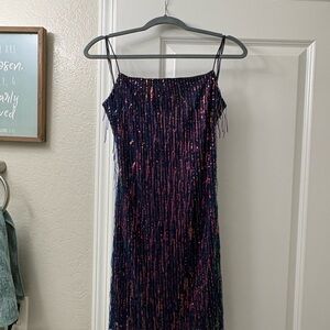 For Love And Lemons Multicolor Sequin Mini Dress